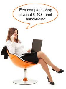 Webshop vanaf 495,- inclusief handleiding